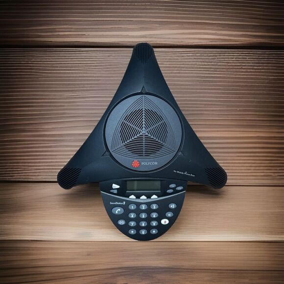 Polycom SoundStation 2 Corded Conference Phone Non-Expandable With Power Plug - Picture 1 of 7